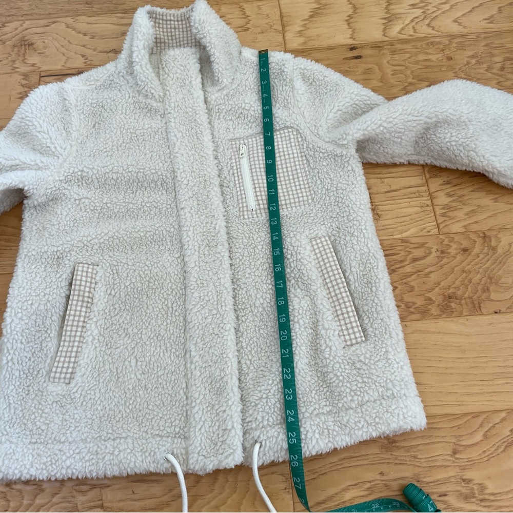 Madewell (Re)Sourced Sherpa Zip Jacket Cream Off White Size Small - Picture 11 of 11